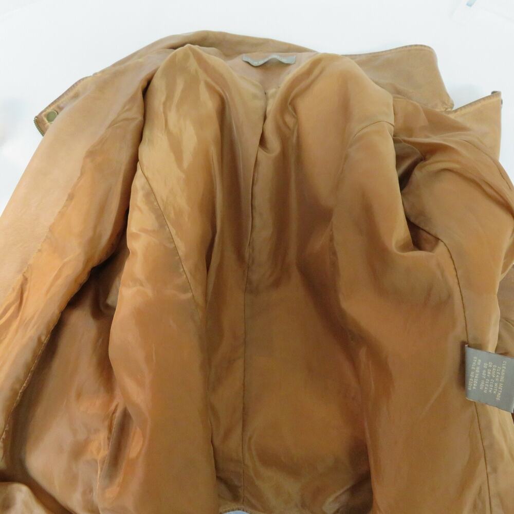 Bagatelle Faux Leather Jacket Women’s Small Camel Bronze Soft Moto Street Style - Picture 9 of 12